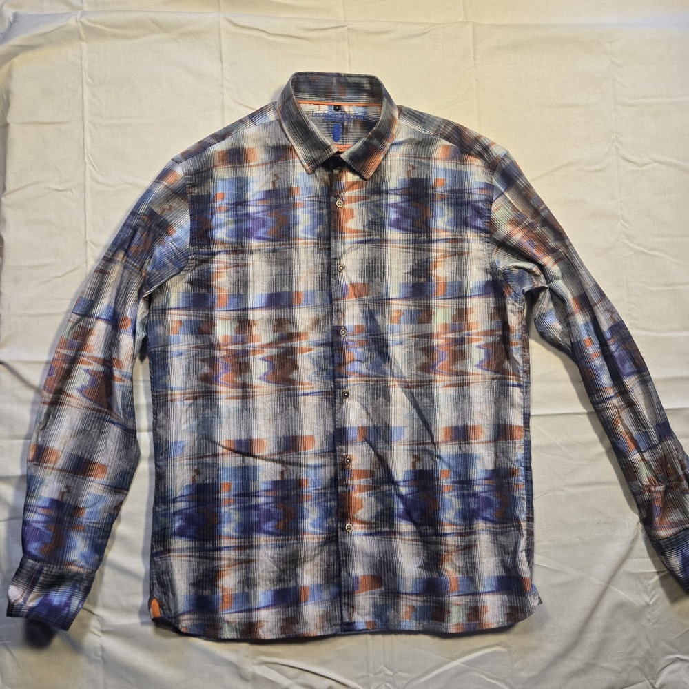Luchiano Visconti Limited Edition Multicolor Aztec L/S Shirt Men's Size Large
